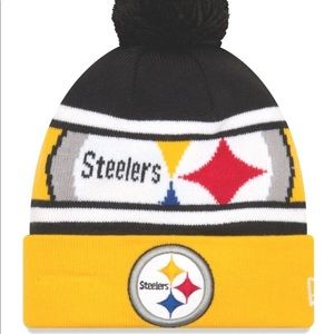 Men's Black Pittsburgh Steelers Logo Knit Hat